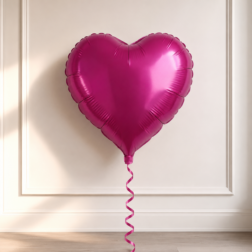 Globo con helio corazón rosado - Florería La Floresta, Los Ángeles Chile