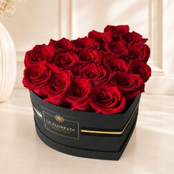 Caja Corazón de Rosas - Florería La Floresta, Los Ángeles Chile